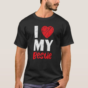 T-shirt J'Aime Ma Bestie Meilleur Ami Pour Toujours Amitié