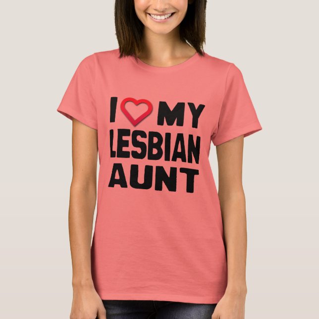 T-SHIRT J'AIME MA CHANCE LESBIENNE - (Devant)