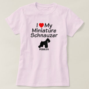 T-shirt J'Aime Ma Chemise Chien Schnauzer Miniature