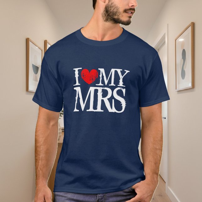 T-shirt J'aime ma chemise d'épouse pour le coeur du mari | (Valentine's day shirt)