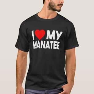 T-shirt J'Aime Ma Chemise Manatee Funny Animal Couple Matc