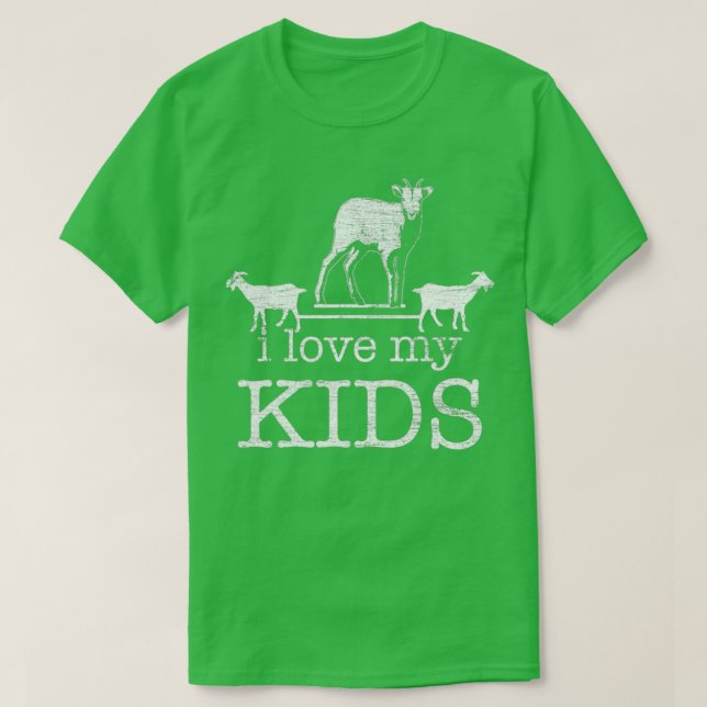 T-shirt J'aime ma chèvre pour enfants (2) (Design devant)