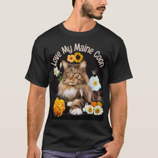 T-shirt J'aime ma conception d'amateur de race de chat Mai