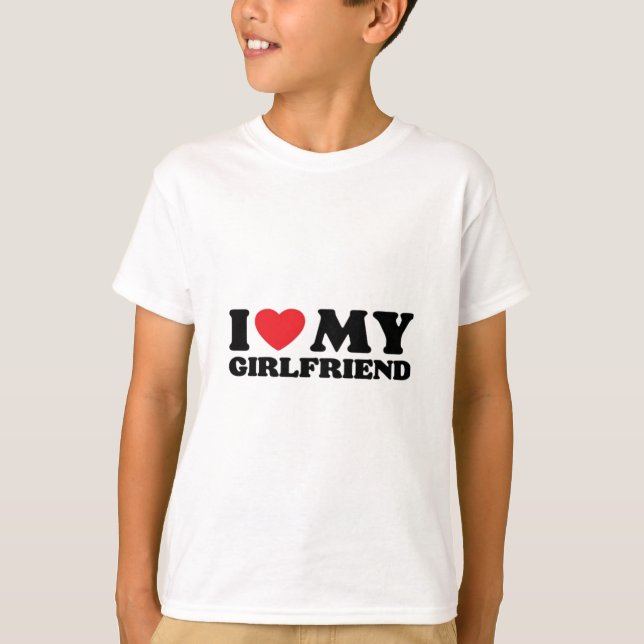 T-shirt J'aime ma copine classique (Devant)