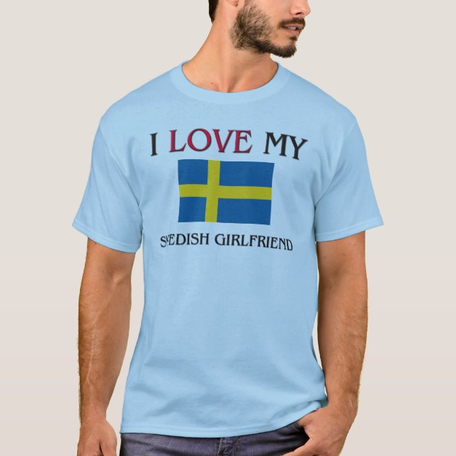 T-shirt J'Aime Ma Copine Suédoise (Devant)