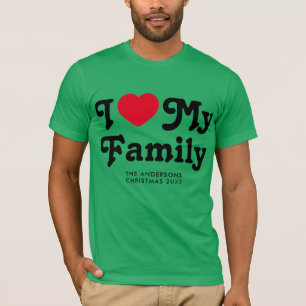 T-shirt J'aime ma correspondance de Noël familiale