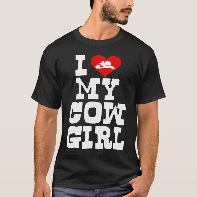 T-shirt J'Aime Ma Cowgirl Western Texas Urban (Devant)