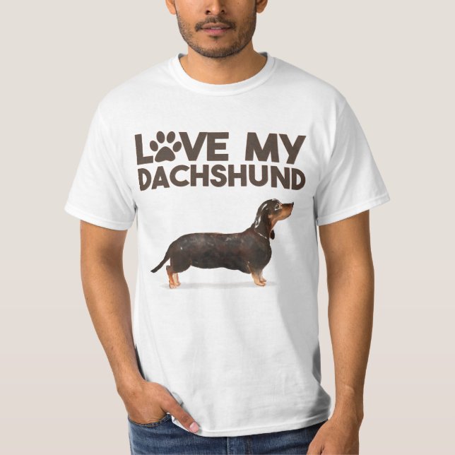 T-SHIRT J'AIME MA DACHSHUND (Devant)