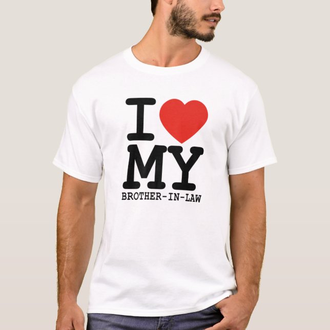 T-shirt J'Aime Ma Famille Frère-En-Belle Qui Correspond À  (Devant)
