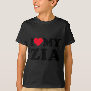 T-shirt J'aime ma famille grand-mère Zia Heart manches lon