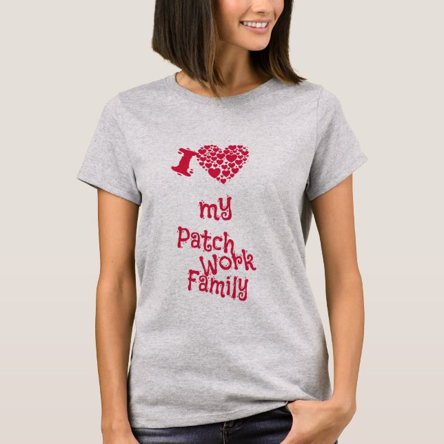 T-shirt J'aime ma famille Patchwork - Eine Liebeserklärung (Devant)