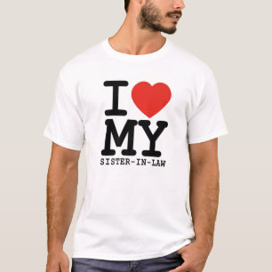 T-shirt J'Aime Ma Famille Soeur-En-Belle Qui Correspond À