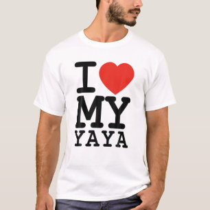 T-shirt J'Aime Ma Famille Yaya Jour Des Valentines