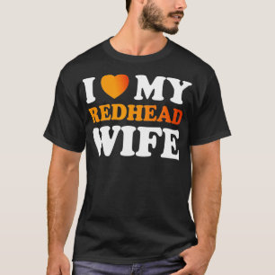 T-shirt J'aime ma femme à tête rouge géniale