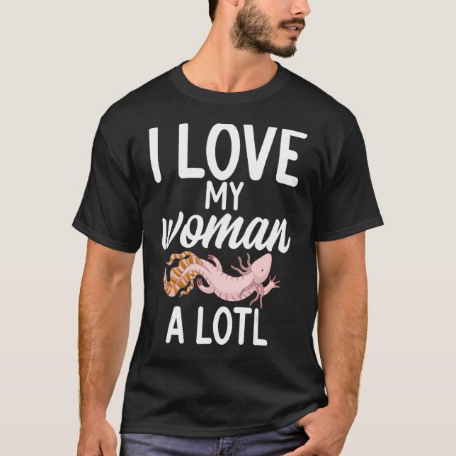 T-shirt J'aime ma femme au lotl Axolotl (Devant)