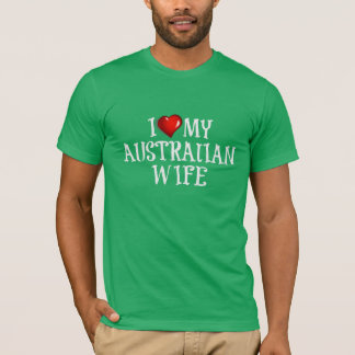 T-shirt J'aime ma femme australienne