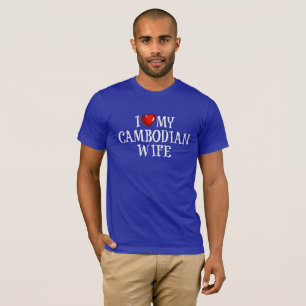 T-shirt J'aime ma femme cambodgienne
