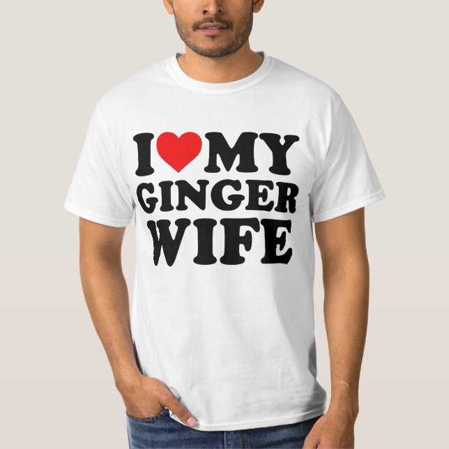 T-shirt J'Aime Ma Femme De Gingembre (Devant)