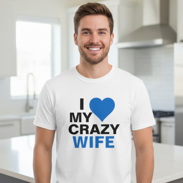 T-shirt J'aime ma femme folle (Créateur téléchargé)