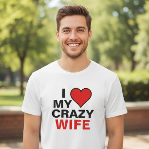 T-shirt J'Aime Ma Femme Folle