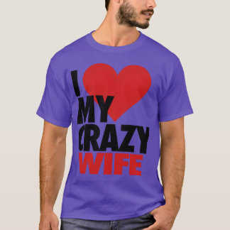 T-shirt J'aime ma femme folle rétro