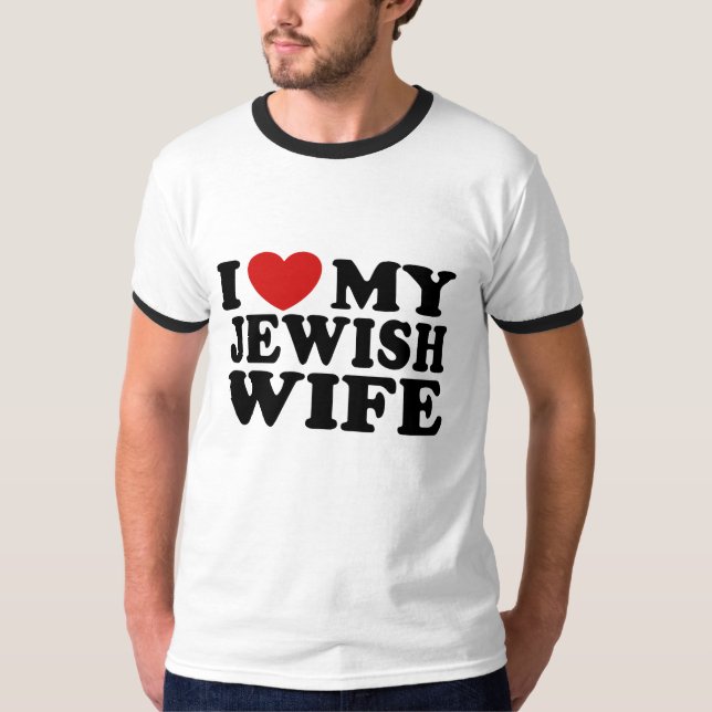 T-shirt J'aime ma femme juive (Devant)