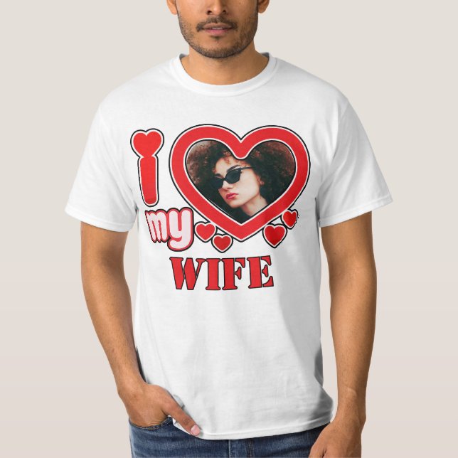 T-shirt J'Aime Ma Femme Personnalisée (Devant)