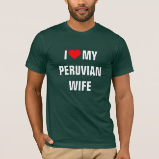 T-shirt J'aime ma femme péruvienne