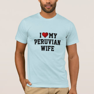 T-shirt J'aime ma femme péruvienne