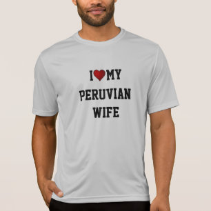 T-shirt J'aime ma femme péruvienne
