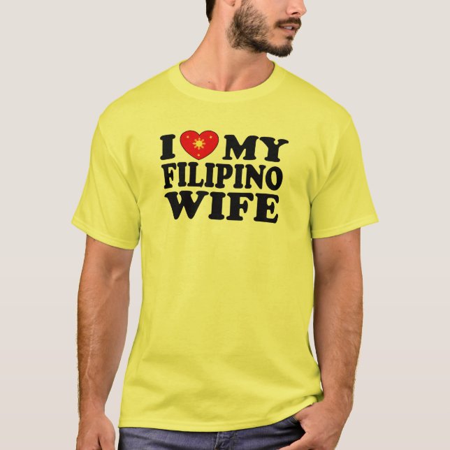 T-shirt J'Aime Ma Femme Philippine (Devant)