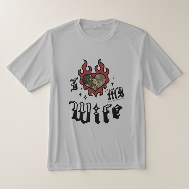 T-shirt J'aime ma femme - Rouge - DingusDesign  (Poser)