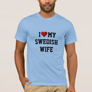 T-shirt J'Aime Ma Femme Suédoise
