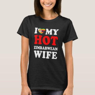 T-shirt J'aime ma femme zimbabwéenne sexy Cadeau drôle pou