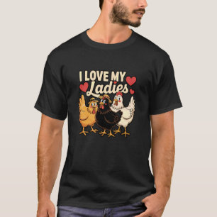 T-shirt J'Aime Ma Ferme Drôle D'Oiseau Animal Fermier Femm