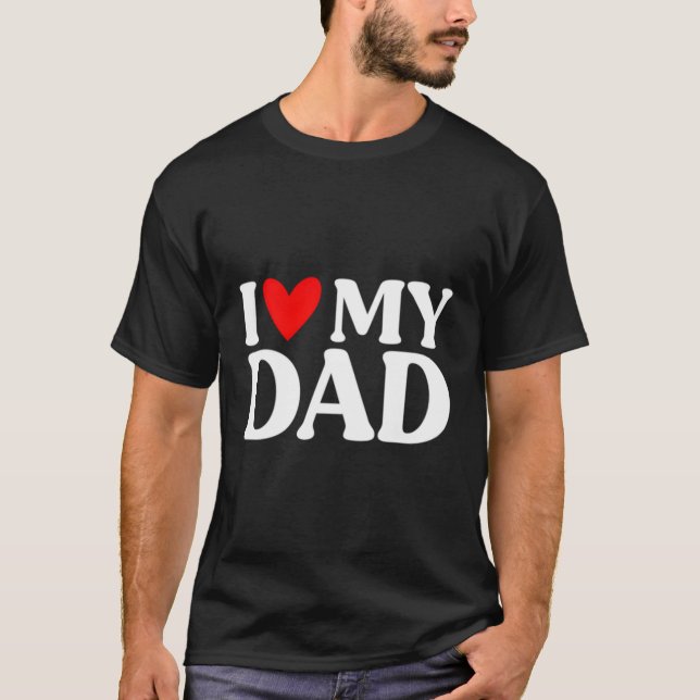 T-shirt J'Aime Ma Fête des pères Papa (Devant)