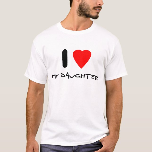 T-shirt J'aime ma fille (Devant)