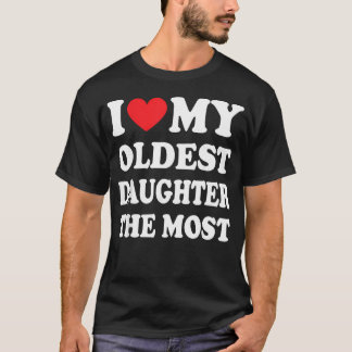 T-shirt J'aime ma fille ainée la