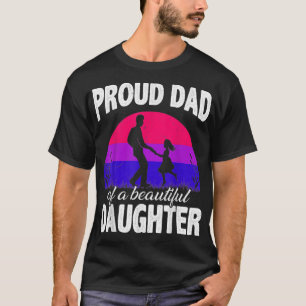 T-shirt J'Aime Ma Fille Bisexuelle Fier Maman Papa Parent