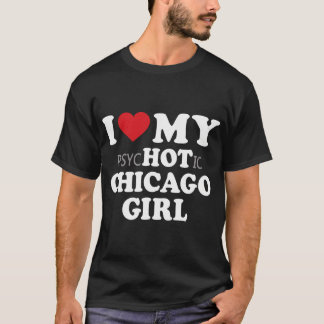T-shirt J'Aime Ma Fille De Chicago La Saint-Valentin