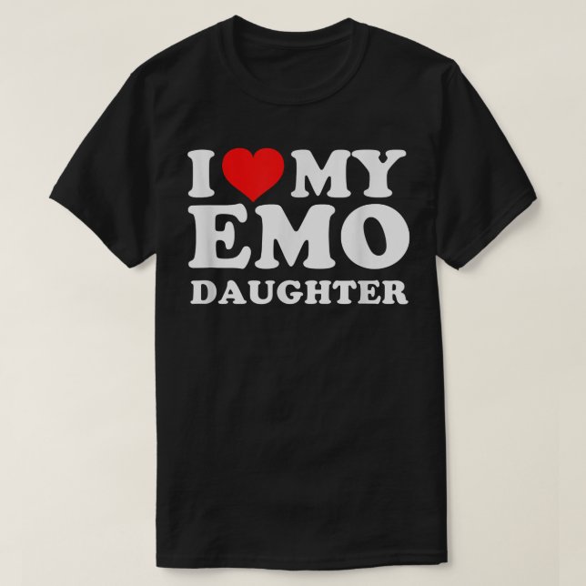 T-shirt J'Aime Ma Fille Emo (Design devant)
