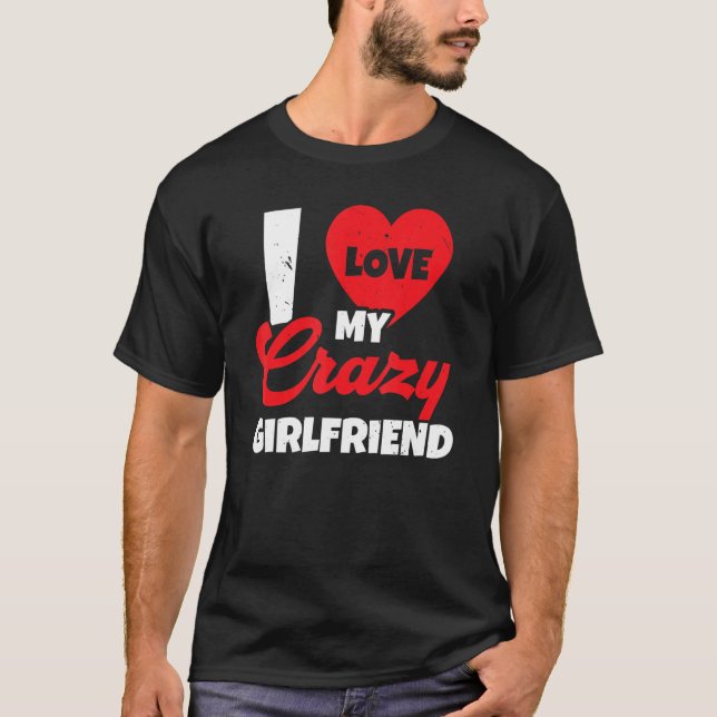 T-shirt J'Aime Ma Fille Fou Relation Valentines (Devant)