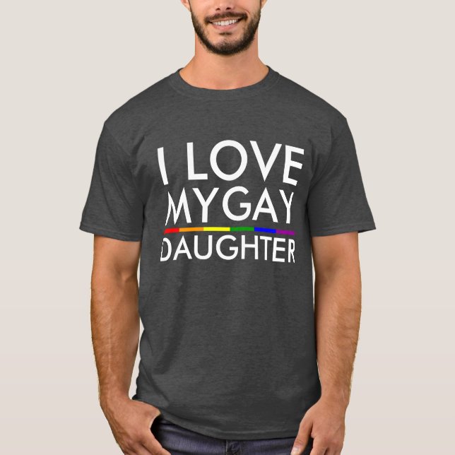T-SHIRT J'AIME MA FILLE GAY (Devant)