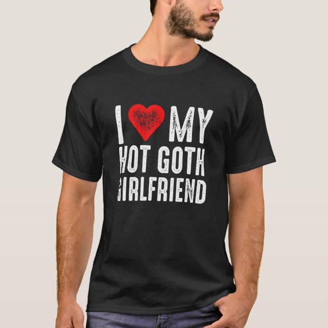 T-shirt J'Aime Ma Fille Gothique Chaude (Devant)