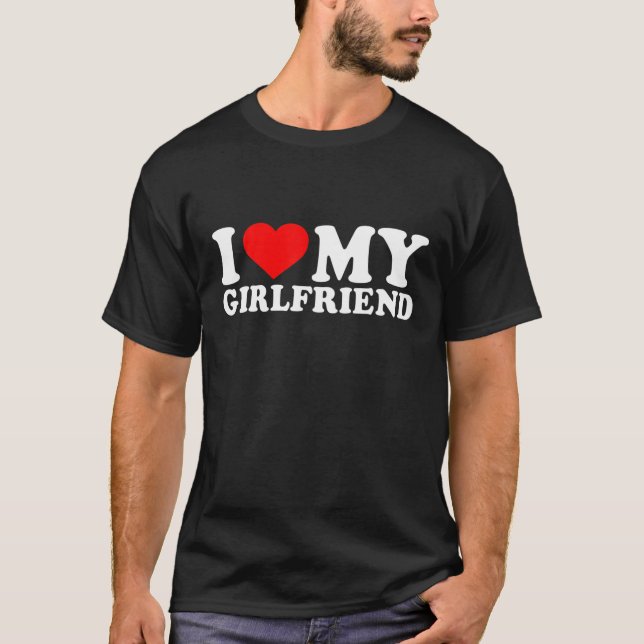 T-shirt J'Aime Ma Fille | I Heart My Girlfriend GF (Devant)