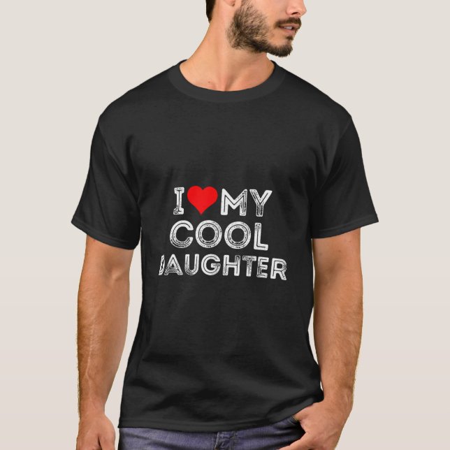 T-shirt J'aime ma fille Il (Devant)