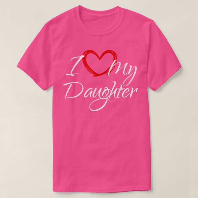 T-shirt J'Aime Ma Fille, J'Aime Ma Fille (Design devant)