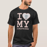 T-shirt J'Aime Ma Fille Plus Que Jamais Photo Rose<br><div class="desc">Créez votre propre T-shirt I Love My Girlfriend plus que jamais Photo Text T-Shirt avec ce modèle chemise moderne et drôle avec une police serif cool et photo de petite amie dans un immense coeur rose pastel pastel féminin. Ajoutez votre propre photo, votre nom ou tout texte personnalisé. Le t-shirt...</div>