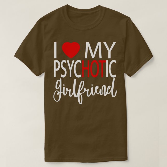 T-shirt J'Aime Ma Fille Psychotique 5 (Design devant)
