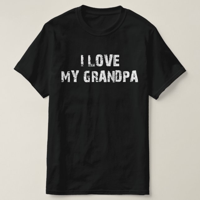 T-shirt j'aime ma grand-mère (Design devant)